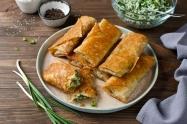 Конвертики из лаваша с сыром и зеленью